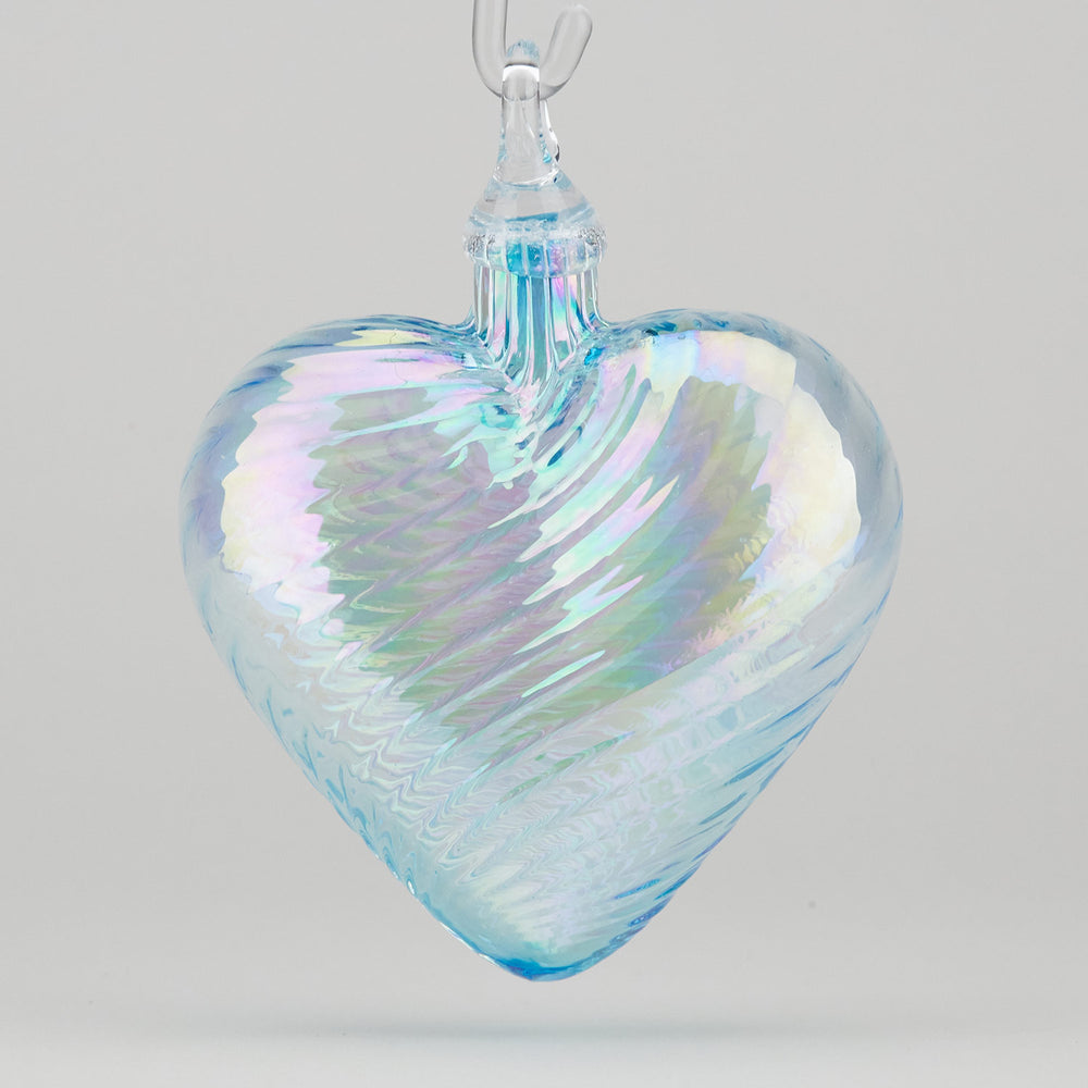 Glass Eye Studio Birthstone Heart | Made In Washington | March Birthdays Aquamarine