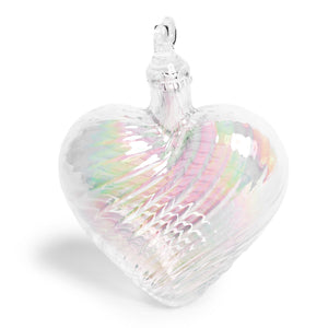 Glass Eye Studio Birthstone Heart | Made in Washington | April Birthdays Diamond | Local Birthday Gifts