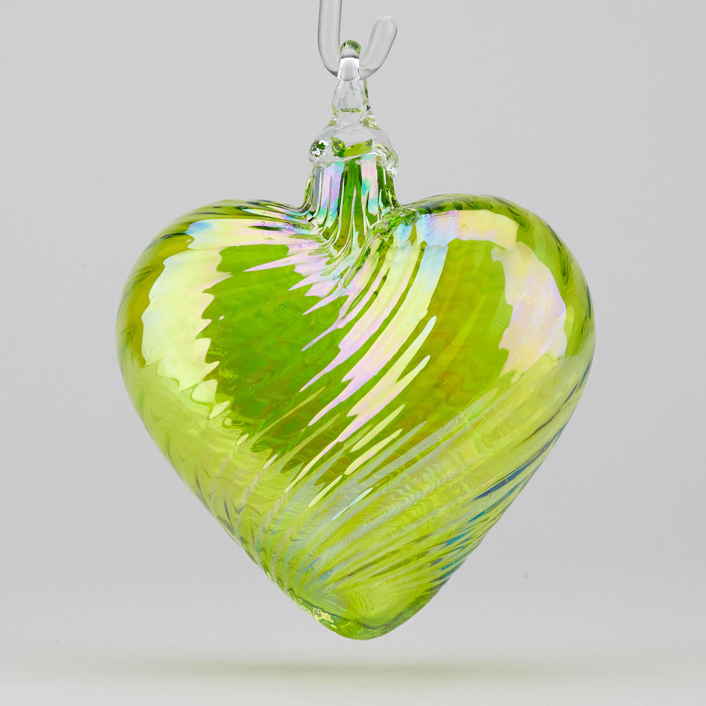 Glass Eye Studio Birthstone Heart | Made in Washington | August Birthday Peridot