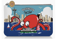 Seattle Octopus Skyline Small Pouch