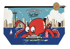 Chalo - Seattle Octopus Sky Medium Pouch