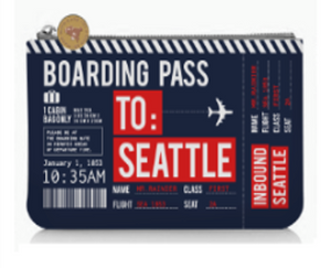 Chalo - Seattle Boarding Pass Small Pouch