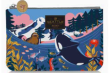 Seattle Underwater Orca Lifestyle Small Pouch